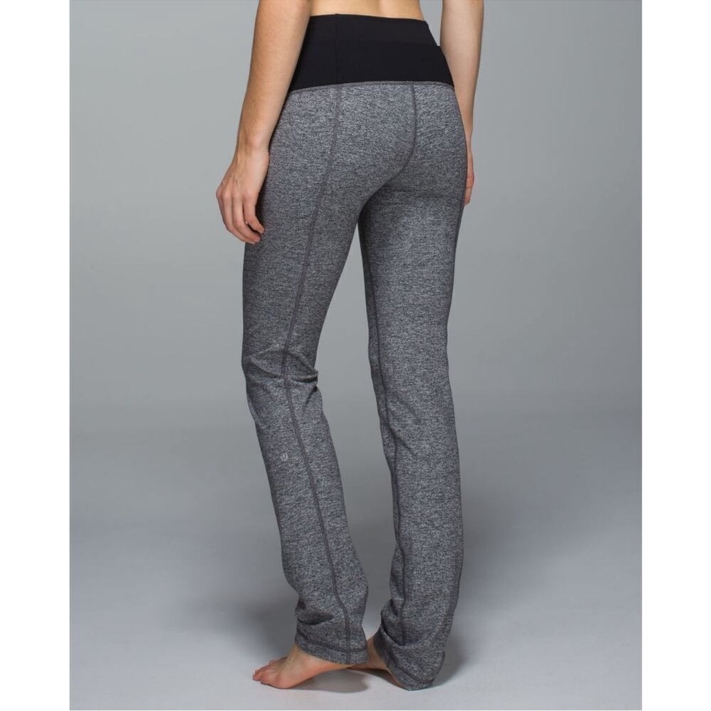 Women’s LuLuLemon Gray and Black Straight Up Pants Size 8 - Picture 2 of 12